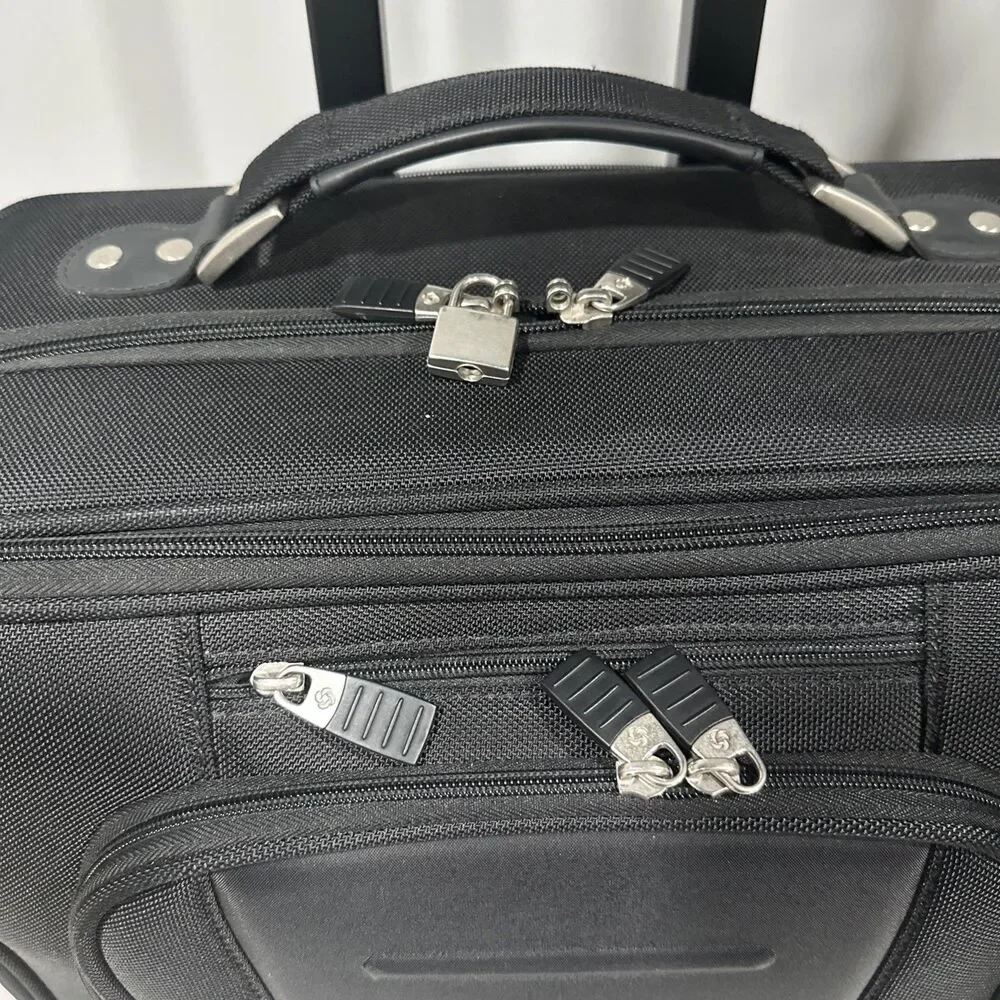 SAMSONITE BUSINESS iMOBILE 360 BLACK ROLLING BUSINESS CASE APPROX 16" X16"X10" - Picture 5 of 10